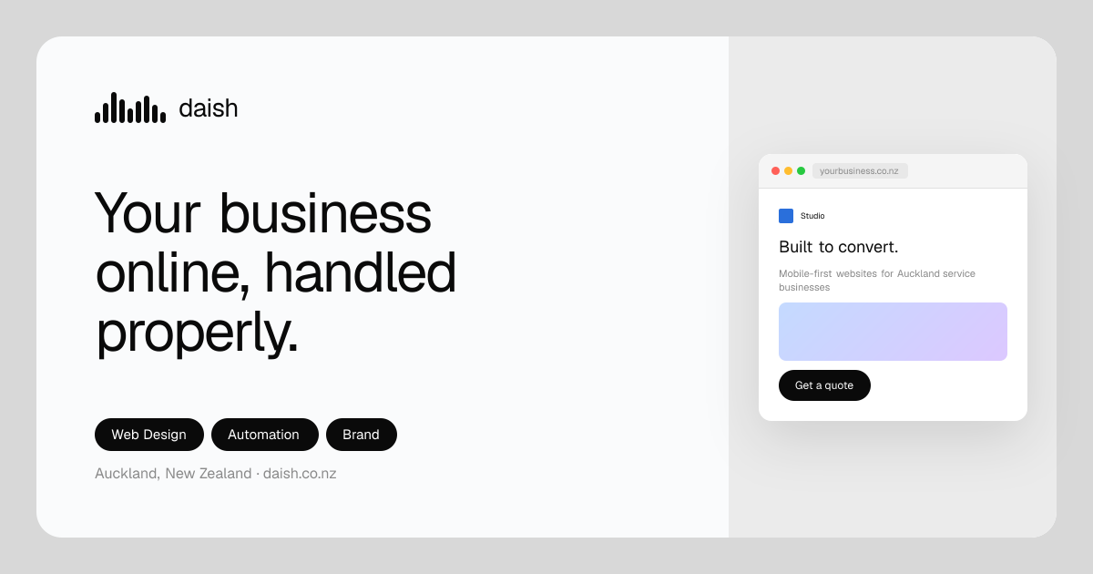 daish | Your business online, handled properly